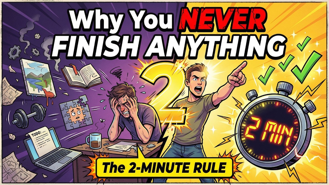 Why You Never Finish Anything | The 2-Minute Rule That Fixes Everything