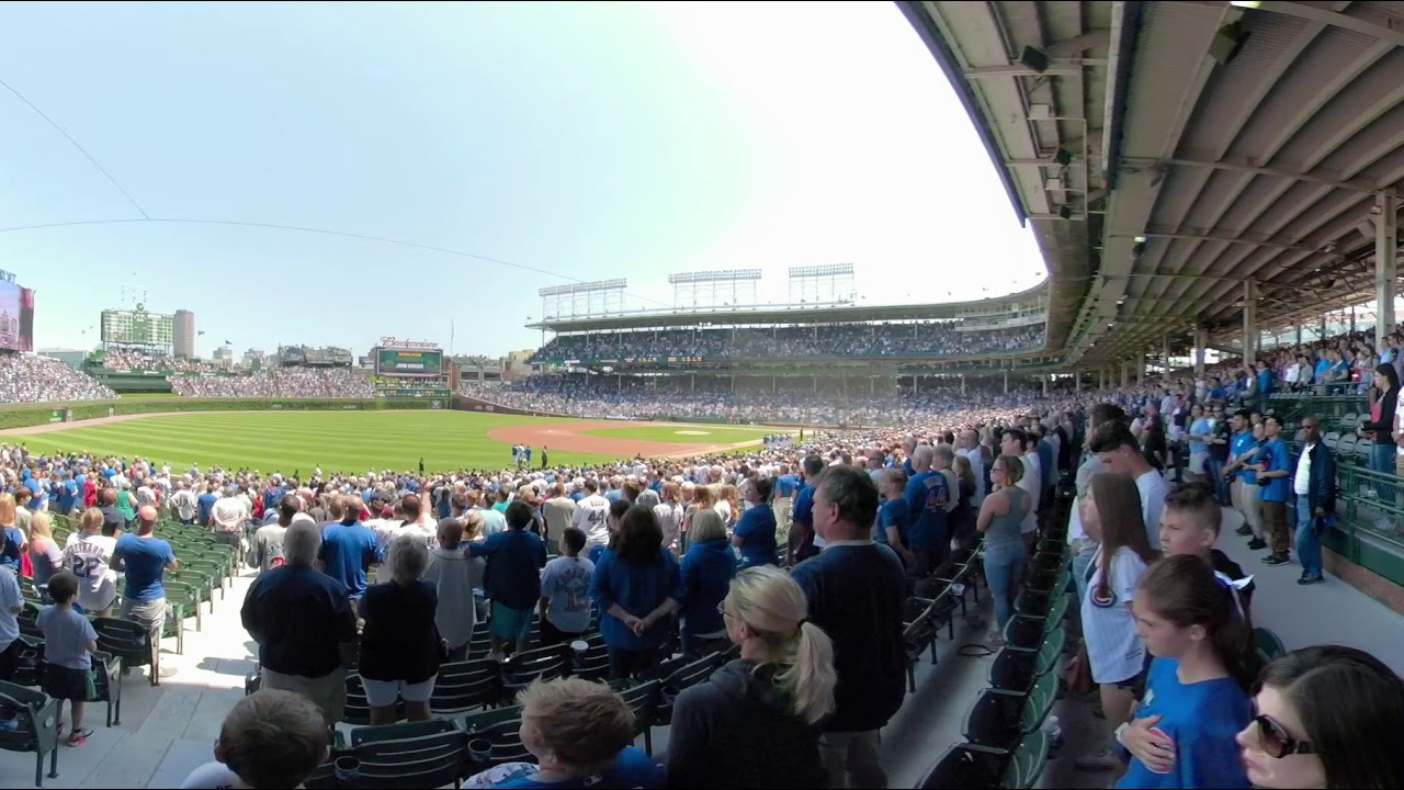 Wrigley Field Chicago Cubs National Anthem in 360 YouTube