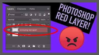 Photoshop Red Layer! Fix this issue!