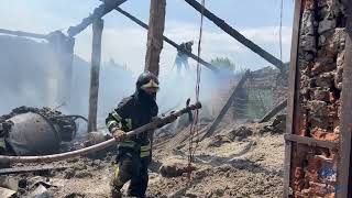 Рятувальники ліквідували пожежу в господарчій будівлі недіючої ферми