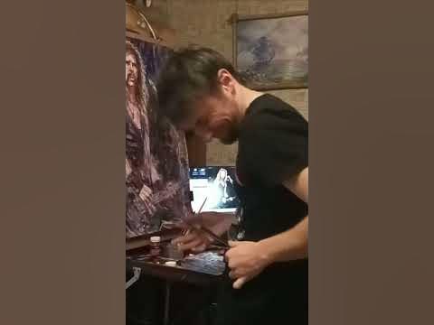 пишу портрет Джеймса Хетфилда! #портрет #painting #metallica #shorts # ...