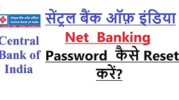 How to reset Central Bank of India net banking password