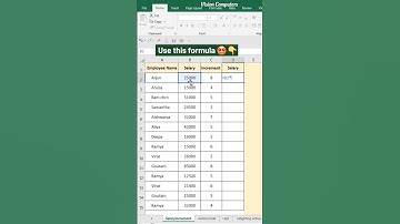 Salary increment calculation in Excel✅✅ #exceltips #excelformula #excelforbeginners #exceltutorial