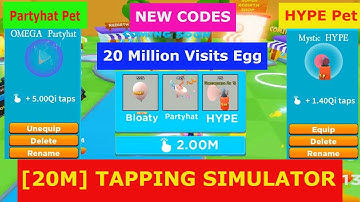 *[NEW EVENT] 20 Million Visits*  NEW CODES! [20M] TAPPING SIMULATOR ROBLOX