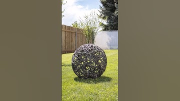 DIY Large Cement Orb Using Rope