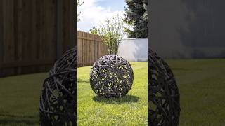 DIY Large Cement Orb Using Rope