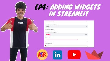 EP4. Adding Widgets in Streamlit || The Streamlit basics Tutorial Series || Adith Sreeram.