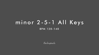 minor 2-5-1 All Keys (120-140 bpm) - Jazz Improvisation Jam Backing Track Play Along