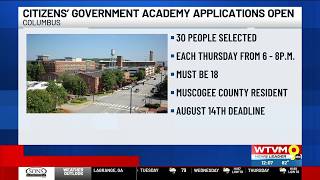Applications open for 2026 Citizens’ Government Academy in Columbus
Applications are now open to Muscogee County residents to learn more about their local government.
For more Local News from WTVM: https://www.wtvm.com/
For more YouTube Content: https://www.youtube.com/channel/UCeP8xg9INfRJlFa7Q22JeBQ Applications open for 2026 Citizens’ Government Academy in Columbus