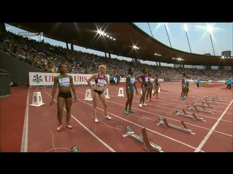 Women's 100m final Diamond League Zurich Veronica Campbell-Brown 10.89