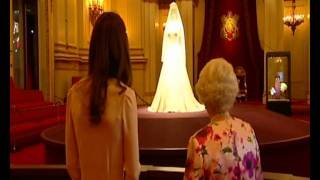 The Queen and the Duchess of Cambridge at the Buckingham Palace Wedding Exhibition
