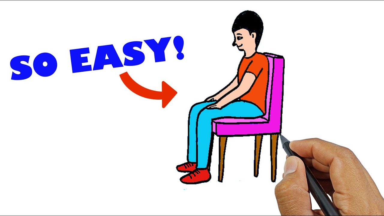 Man sitting on a chair Vector sketch Idea concept  Stock Illustration  47786903  PIXTA