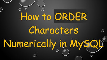 How to ORDER Characters Numerically in MySQL
