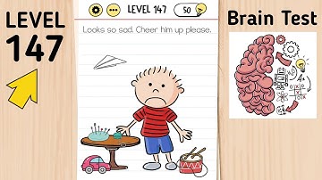 Brain Test Level 147 Looks So Sad. Cheer Him Up Please.
