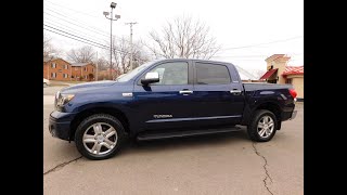 2007 Toyota Tundra Crewmax 5.7L Limited 4X4 - Only 84,000 Miles, One Owner, Sunroof, DVD, Tow Pkg! 2007 Toyota Tundra Crew Max