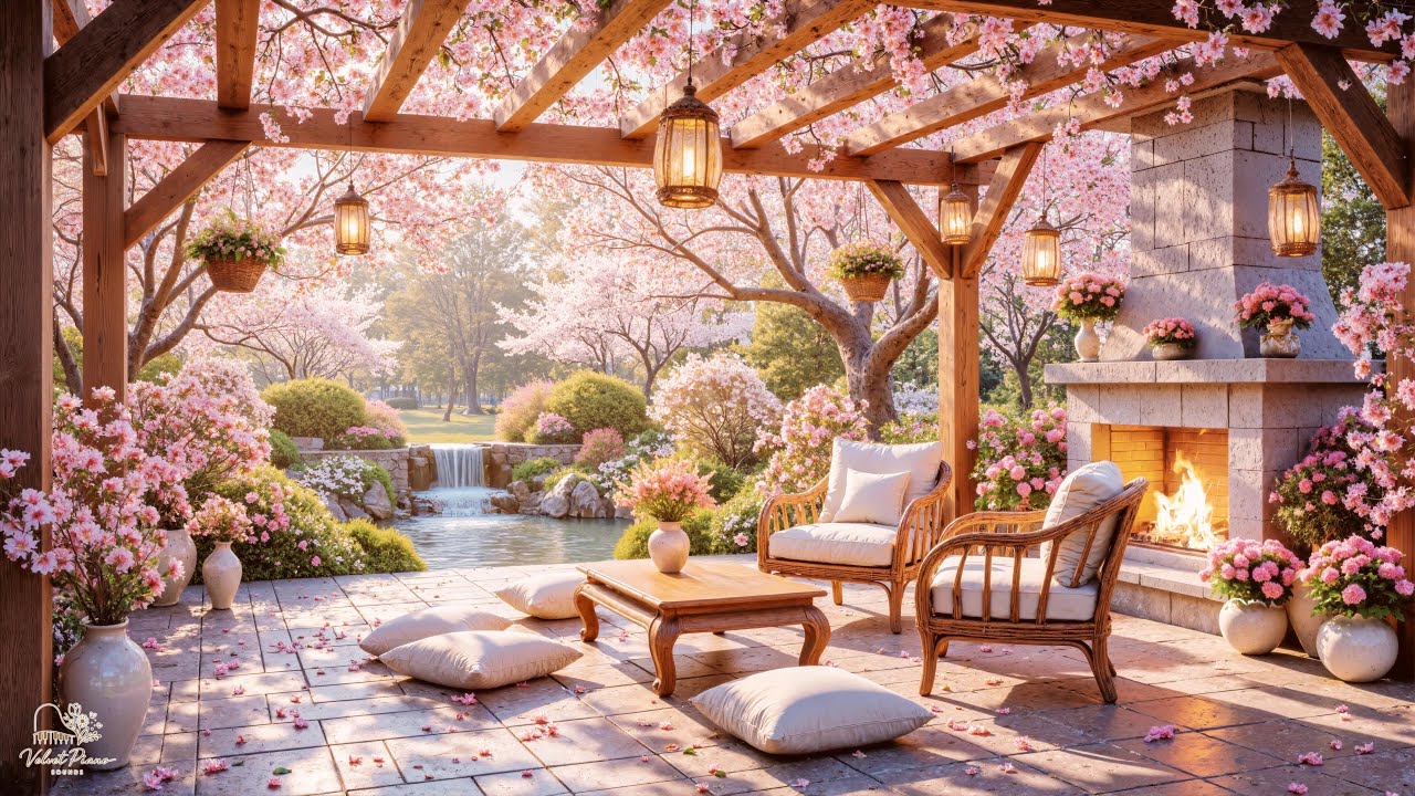 Peaceful Morning Piano | Cherry Blossoms & Springtime Relaxing Atmosphere🌸