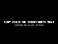 Sony music uks 2023 internship programme