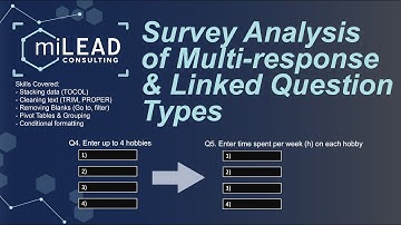 Handling multi-answer and linked survey questions in Excel