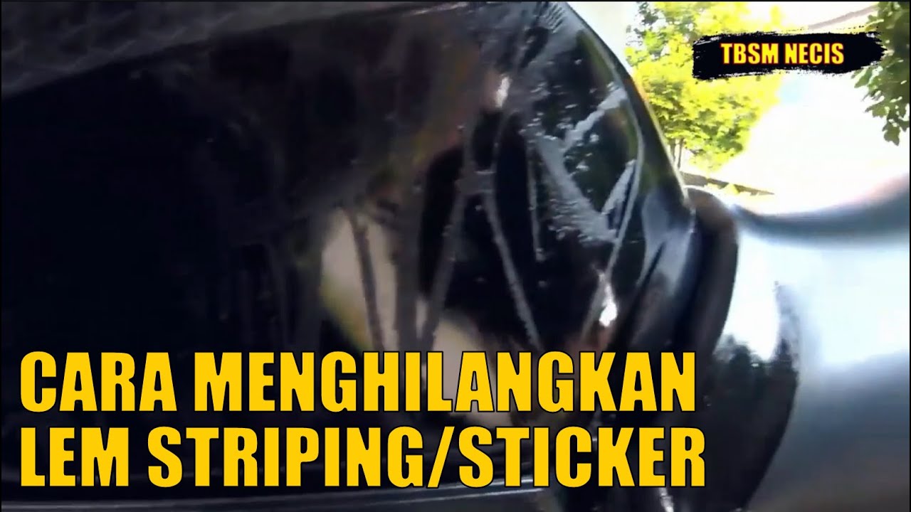 Cara menghilangkan lem striping motor YouTube