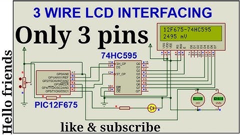 3 wire lcd interfacing with pic12f675
