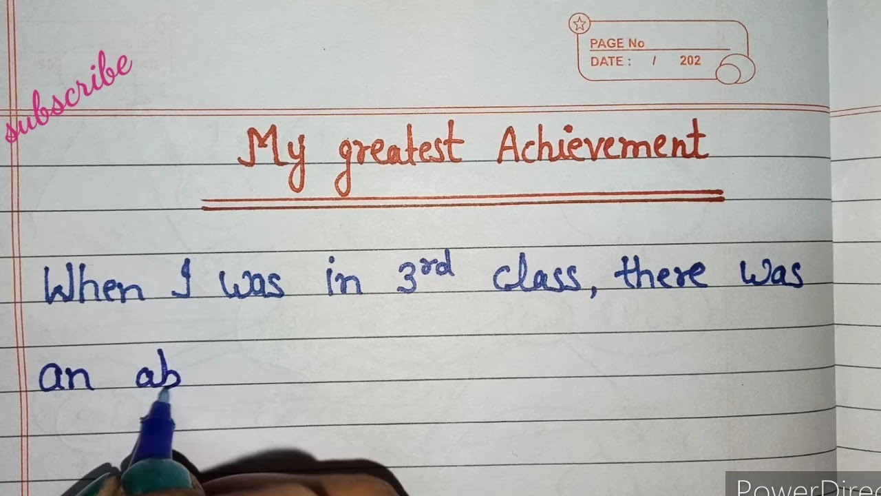 my greatest achievement essay examples