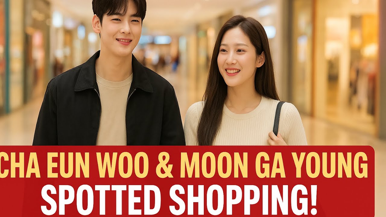 Cha Eun Woo & Moon Ga Young Spotted Shopping Before His Return to the Military Base!