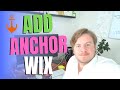 How to Add Anchor in Wix