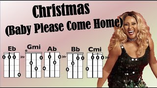 Christmas (Baby Please Come Home) Darlene Love - UKULELE Chord/Lyric Play-Along