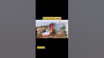 RC jet Avanti crashed and burn into ashes #scalerc #rcmodel #aircraft #airplane #rccrash #rcjet