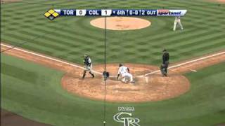 2010/06/12 Bautista's strong throw