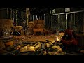 Hiding from the Rain in an Old Abandoned Barn - Listen to the Raindrops and Distant Thunder