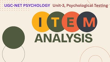 Item Analysis in test construction