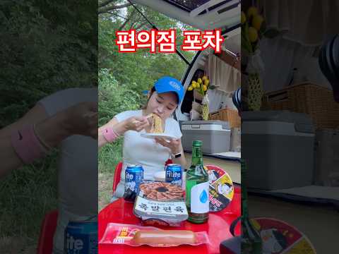 직접 중고차에 편의점 포장마차 연결한 여자 #shorts #차박