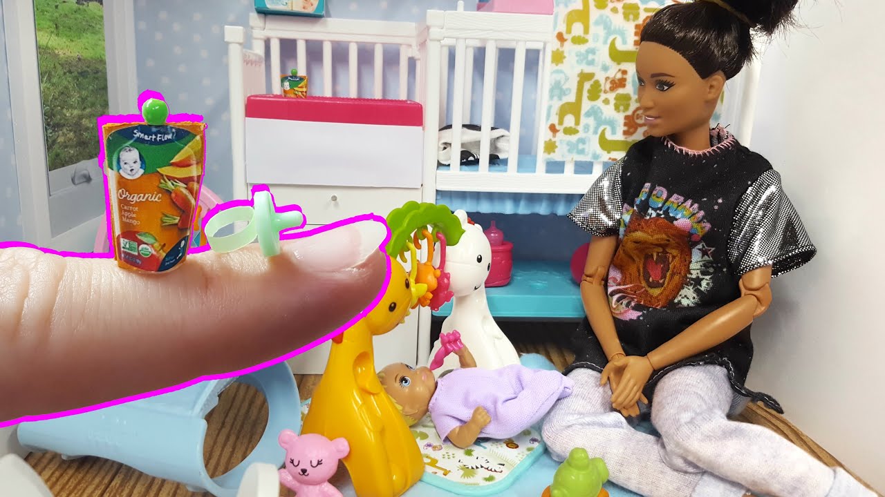 DIY - Doll Baby Room with Essentials for a Baby - YouTube