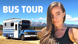 She Lives in the Most BEAUTIFUL Short Bus by Mobile Dwellings 534,309 views 1 year ago 10 minutes, 18 seconds