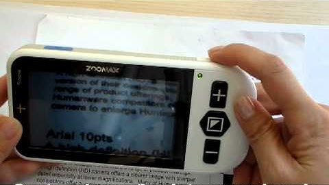 Handheld Video Magnifier ZOOMAX SNOW Operation Instruction