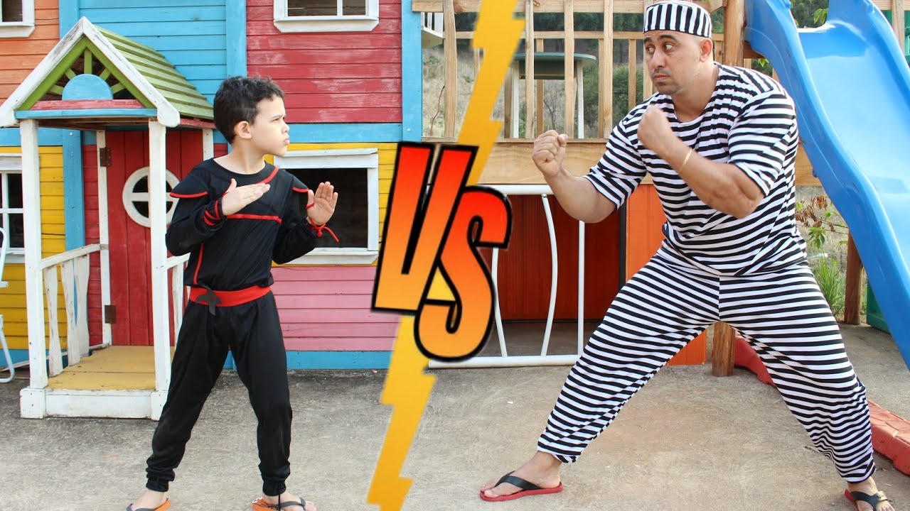 LUCAS E UMA HISTÓRIA ENGRAÇADA DO NINJA vs LADRÃO