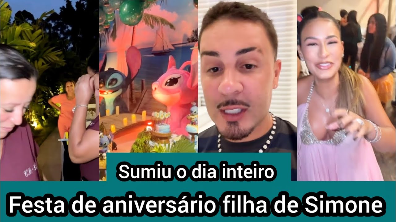 Carlinhos Maia some e aparece arrumado pra ir na festa de aniversário da filha de Simone Mendes 