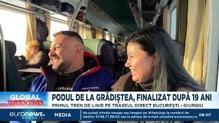 Prima cursă directă cu trenul pe ruta București-Giurgiu, reluată după 19 ani