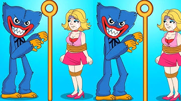 Squid pin huggy wuggy play time | pull the pin game | squid game |  squid pin | squid pin gameplay