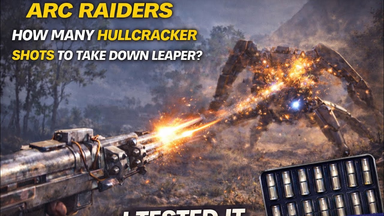 ARC RAIDERS HOW MANY HULLCRACKER SHOTS TO TAKE DOWN LEAPER I TESTED IT 