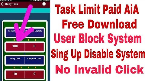 Task Limited Earning Aia File User Block System By Yt Tricks And Tips