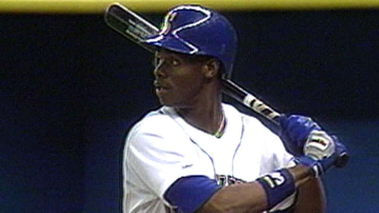 Ken Griffey Jr. hits his first MLB home run 