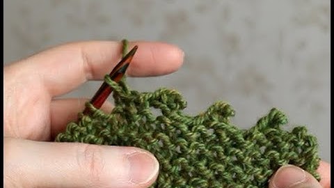 Knitting a picot edge