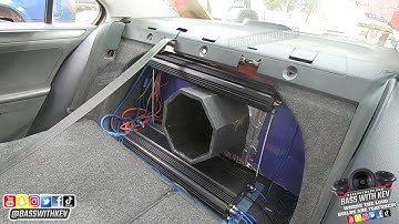 INCRIMINATOR AUDIO SUBWOOFERS POWERED BY A SOUNDQUBED AMPLIFIER