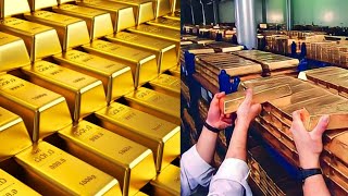 How it's Made Gold ll Amazing Melting Pure Gold Technology ll Morden Gold Bars Manufacturing Process