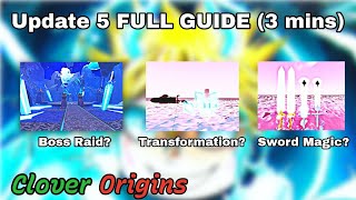 Things you probably didn't know in Update 5 + Full Guide Clover Origins | Roblox Profile