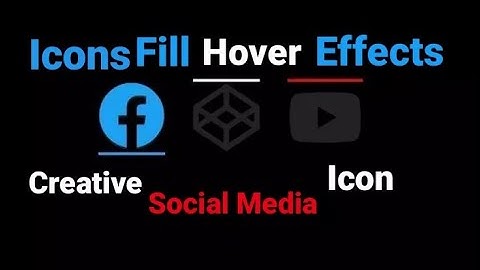 CSS Magic Line Icon Fill Hover Effects | Social Media Buttons