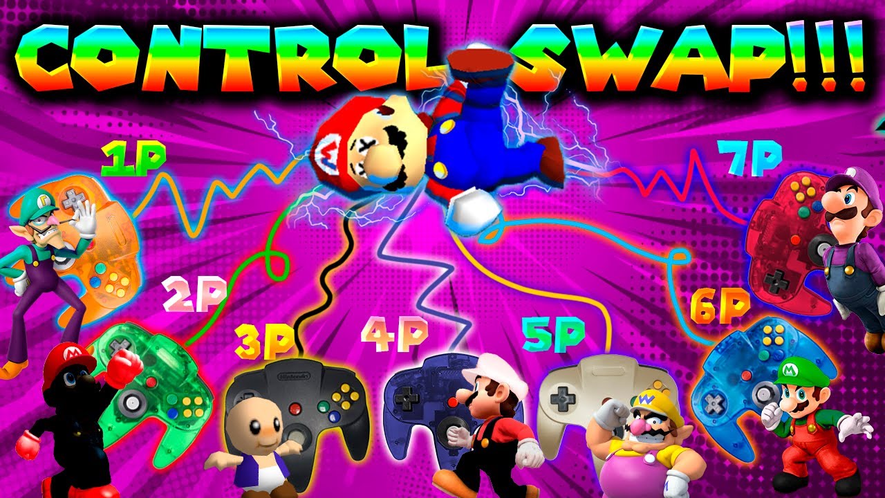 TODOS controlan al mismo Mario!! 😵 Mario 64 Control Swap 🎮