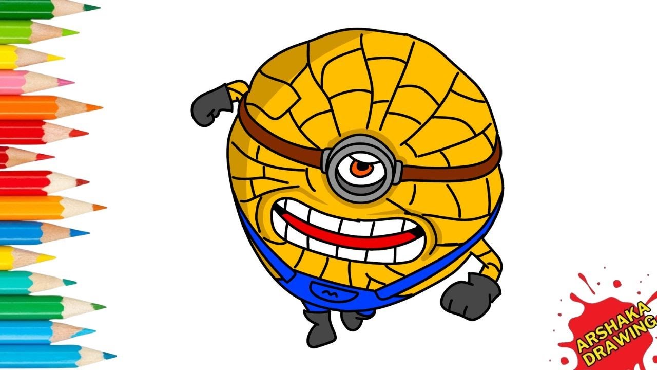 Mega Minion Jerry from Despicable Me 4 Drawing Tutorial